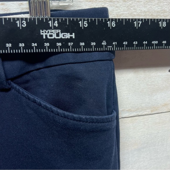 Talbots Hampshire Ankle Trouser Pants Womens 8 Navy Blue Button Cuff Stretch - Picture 12 of 14